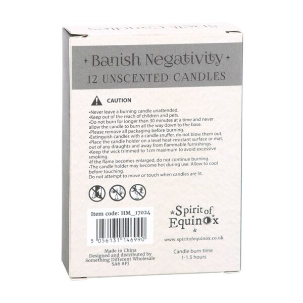 Pack of 12 Banish Negativity Spell Candles - Image 2