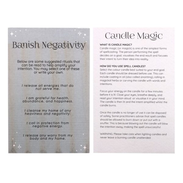 Pack of 12 Banish Negativity Spell Candles - Image 4