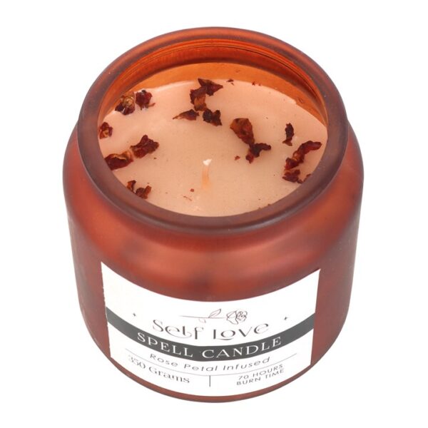 Rose Petal Infused Self Love Spell Candle - Image 2