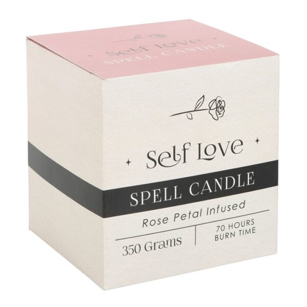 Rose Petal Infused Self Love Spell Candle - Image 5