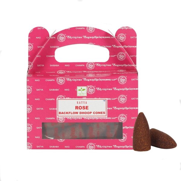 Set of 6 Packets of Satya Rose Backflow Dhoop Cones - Image 2