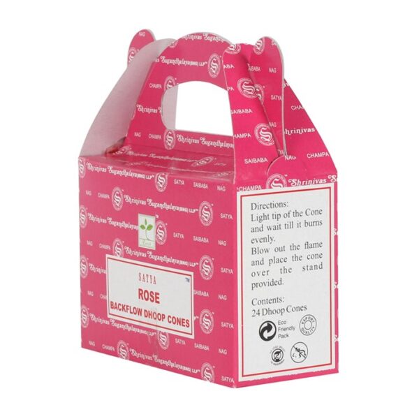 Set of 6 Packets of Satya Rose Backflow Dhoop Cones - Image 3