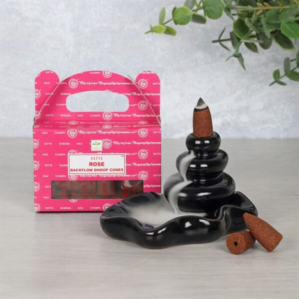 Set of 6 Packets of Satya Rose Backflow Dhoop Cones - Image 4
