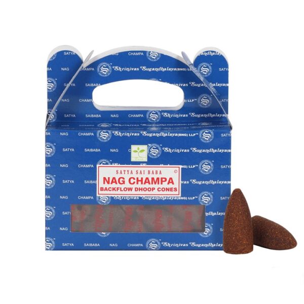 Set of 6 Packets of Satya Nag Champa Backflow Dhoop Cones - Image 2