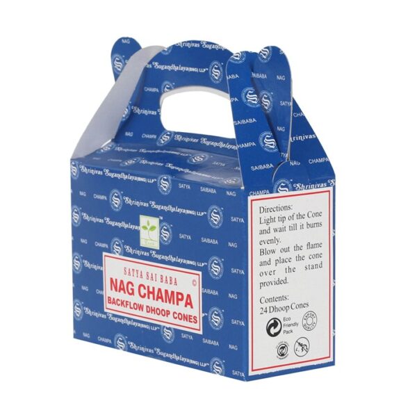 Set of 6 Packets of Satya Nag Champa Backflow Dhoop Cones - Image 3