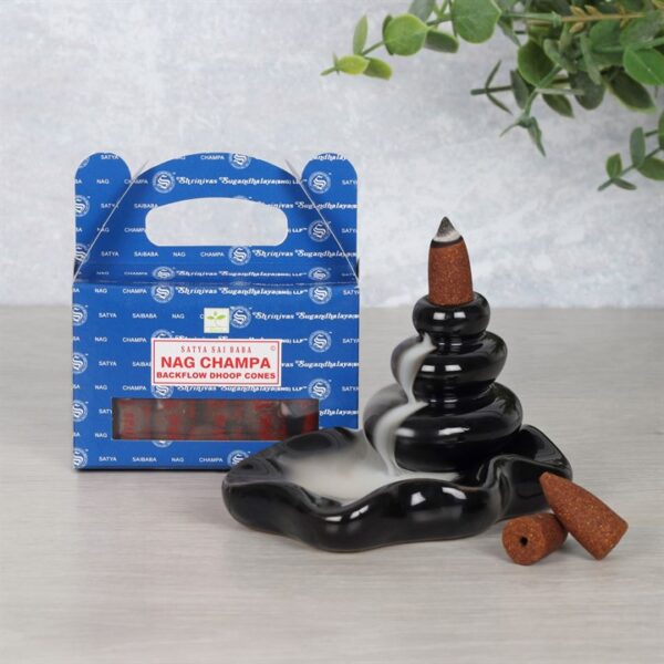 Set of 6 Packets of Satya Nag Champa Backflow Dhoop Cones - Image 4