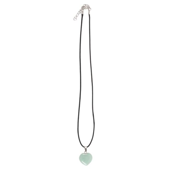 Green Adventurine Healing Crystal Heart Necklace - Image 2
