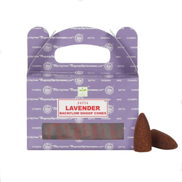 Set of 6 Packets of Satya Lavender Backflow Dhoop Cones - Image 2