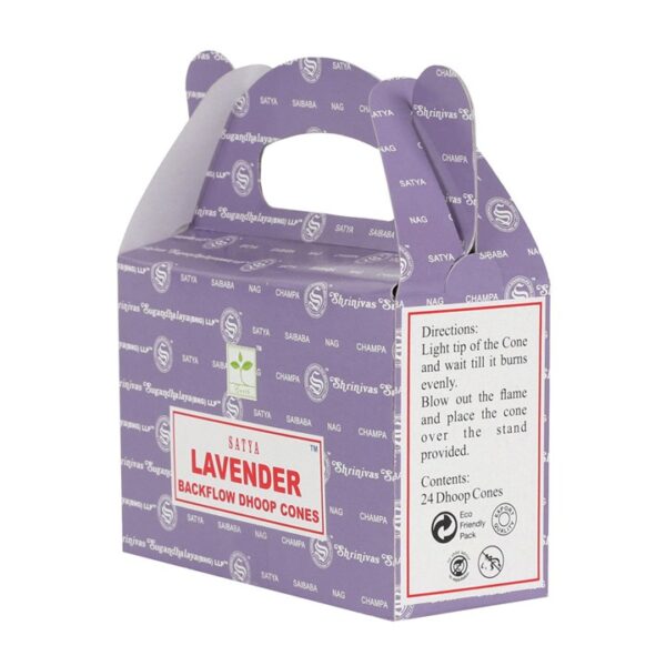 Set of 6 Packets of Satya Lavender Backflow Dhoop Cones - Image 3
