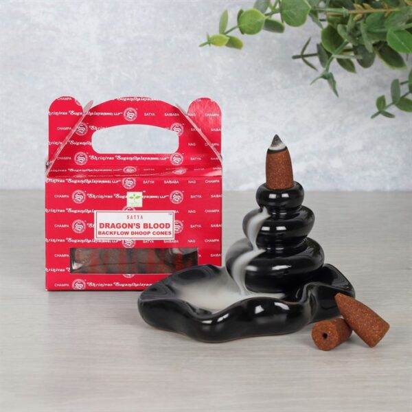 Set of 6 Packets of Satya Dragon's Blood Backflow Dhoop Cones - Image 4