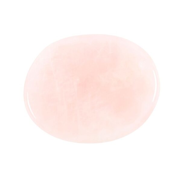 You Are Loved Rose Quartz Crystal Palm Stone - Image 3