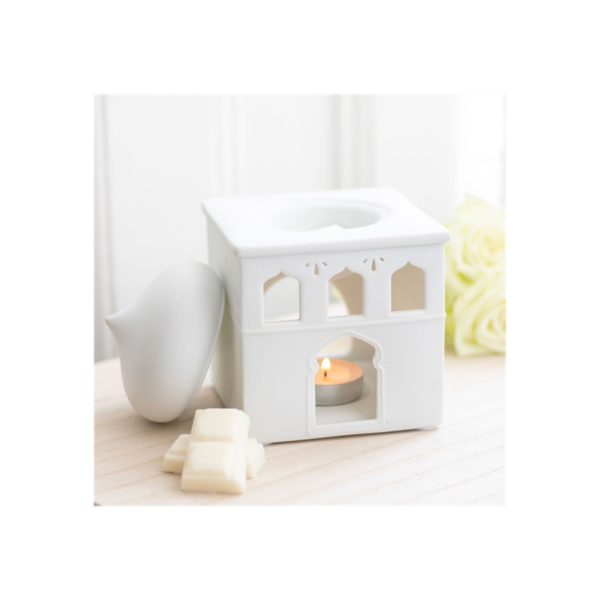 Off White Mosque Oil Burner and Incense Cone Holder - Image 3