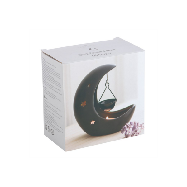 Black Crescent Moon Hanging Oil Burner - Image 2