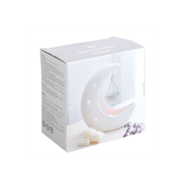 White Crescent Moon Hanging Oil Burner - Image 2