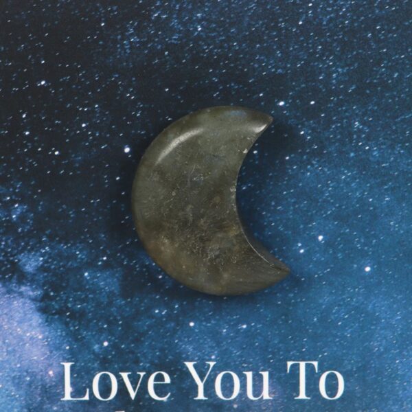 Moon & Back Labradorite Crystal Moon Greeting Card - Image 2
