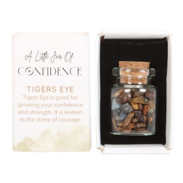 Jar of Confidence Tiger's Eye Crystal in a Matchbox - Image 2