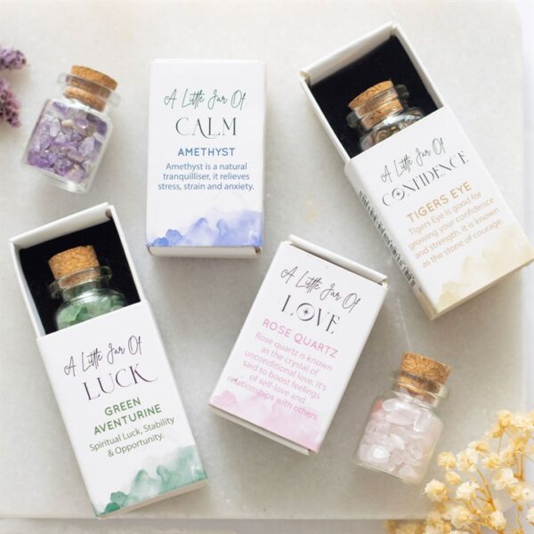Jar of Calm Amethyst Crystal in a Matchbox - Image 6