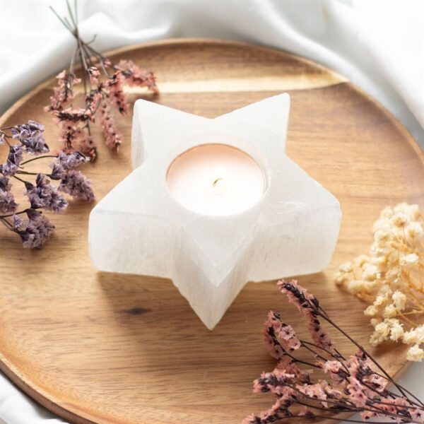 Selenite Star Tealight Holder - Image 4