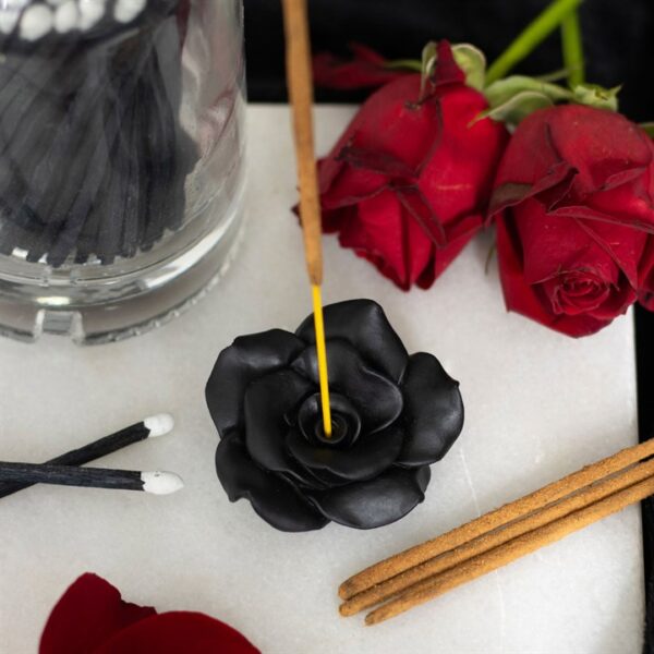 Black Rose Resin Incense Stick Holder - Image 5