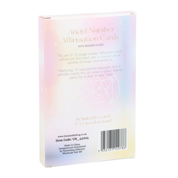 Angel Number Affirmation Cards with Wooden Stand - Image 6
