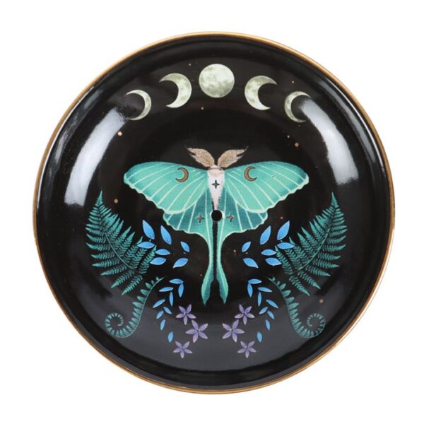Luna Moth Ceramic Incense Plate - Image 2