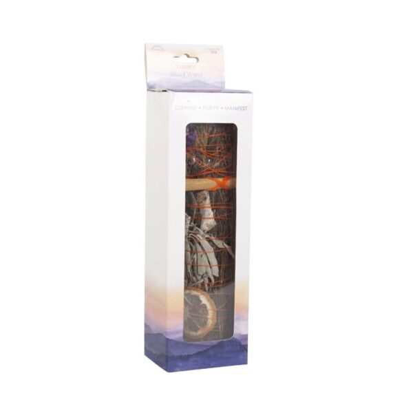 9in Ritual Wand Smudge Stick with Rosemary, Palo Santo and Aventurine - Image 3