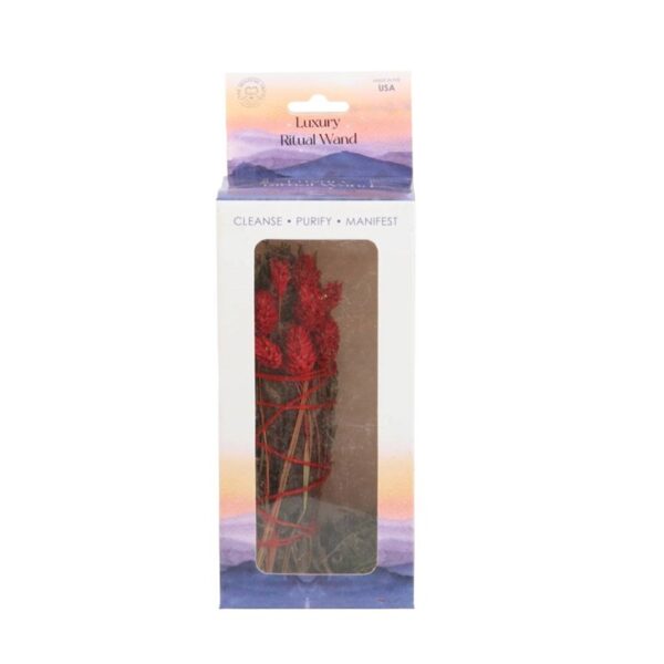 6in Ritual Wand Smudge Stick with Rosemary and Yerba Santa Sage - Image 2