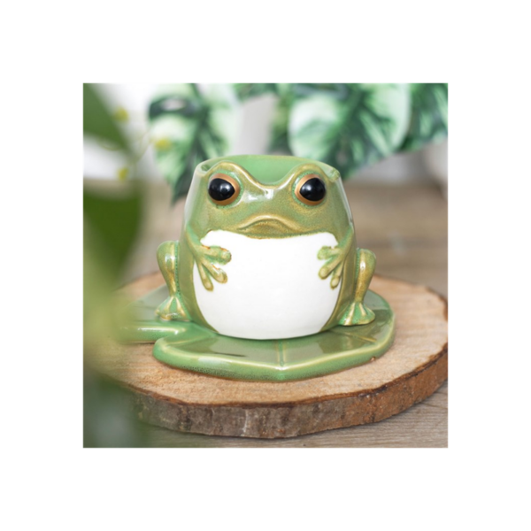 Frog Shaped Oil Burner on Lily Pad - Image 2