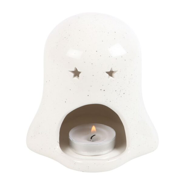 Ghost Shaped Tealight Candle Holder with Pumpkin - Image 3