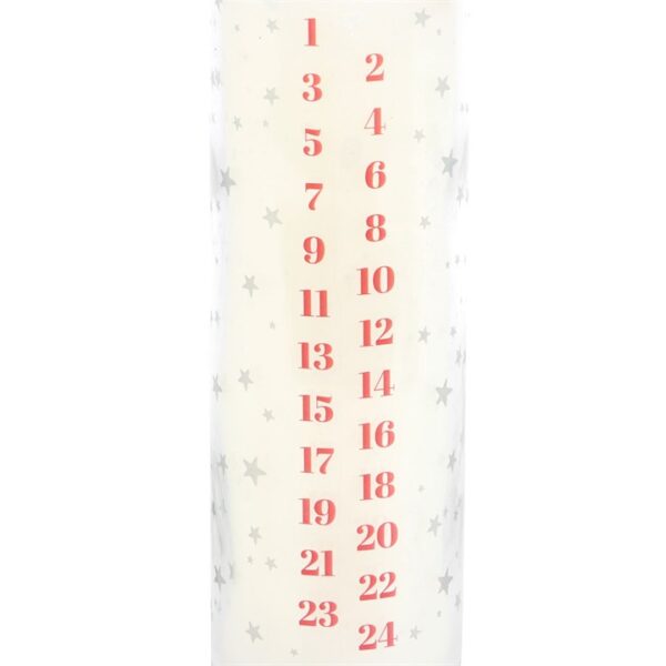 White Vanilla Advent Tube Candle - Image 2