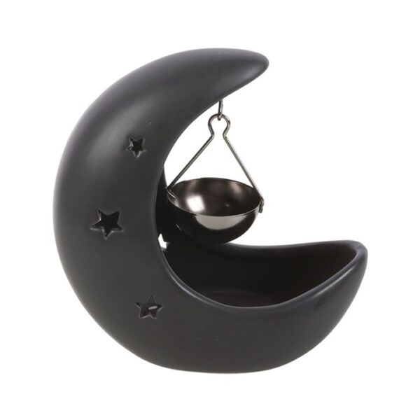 Black Crescent Moon Hanging Oil Burner - Image 3