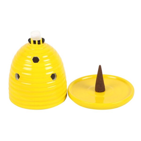 Yellow Beehive Incense Cone Holder - Image 2