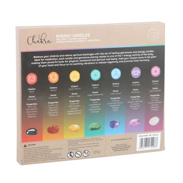 Chakra Energy Candle and Crystal Gift Set - Image 2