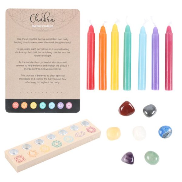 Chakra Energy Candle and Crystal Gift Set - Image 3