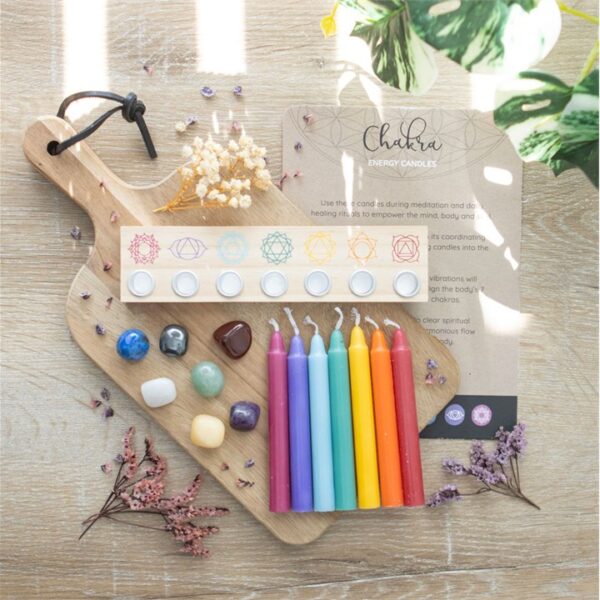 Chakra Energy Candle and Crystal Gift Set - Image 6