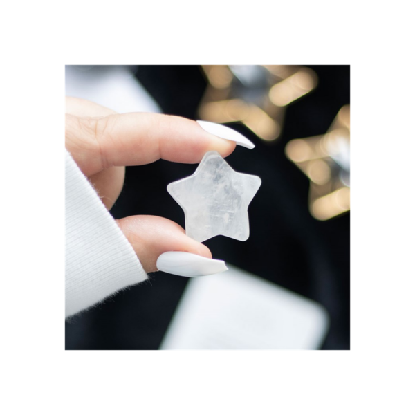 Clear Quartz Crystal Star in a Bag - Image 4