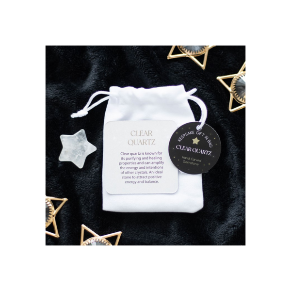 Clear Quartz Crystal Star in a Bag - Image 5