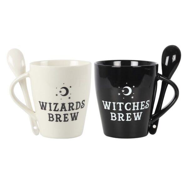 Witch and Wizard Couples Mug and Spoon Set - Image 2