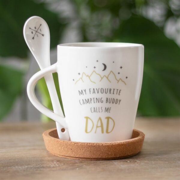 Dad Camping Buddy Mug and Spoon Set - Image 5