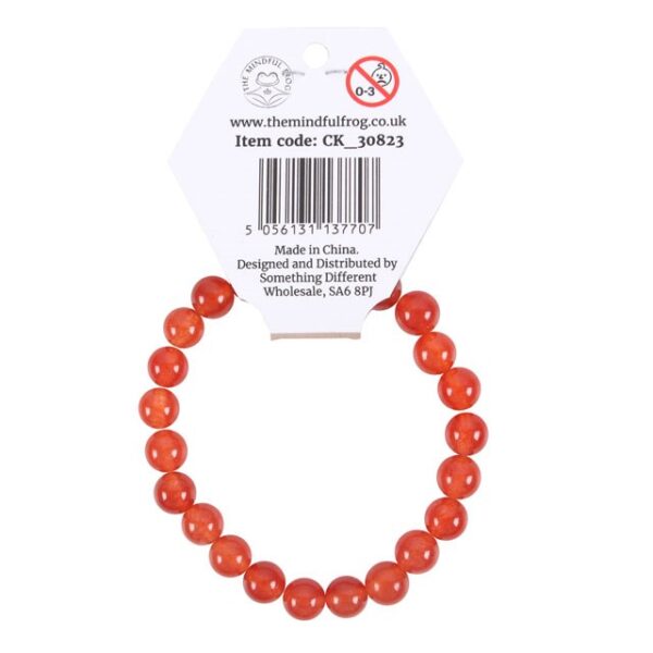 Sacral Chakra Carnelian Gemstone Bracelet - Image 2