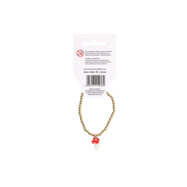 Toadstool Beaded Charm Bracelet - Image 2