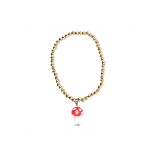 Toadstool Beaded Charm Bracelet - Image 3