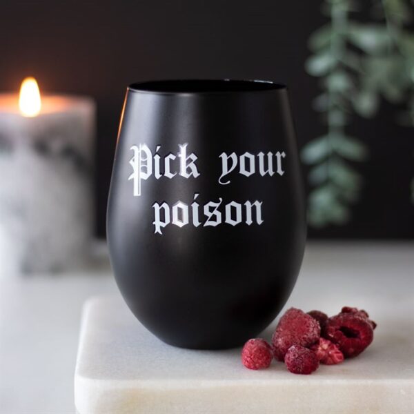 Pick Your Poison Stemless Wine Glass - Image 4