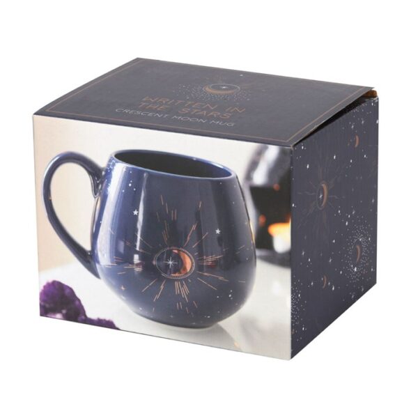 Blue Crescent Moon Rounded Mug - Image 2