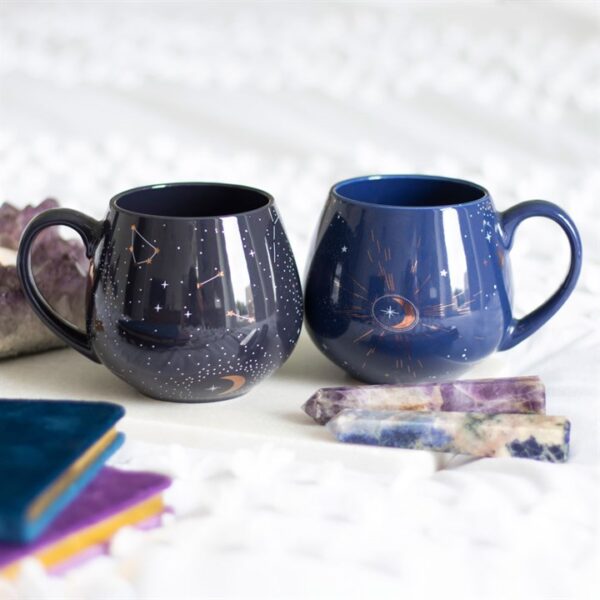 Blue Crescent Moon Rounded Mug - Image 4