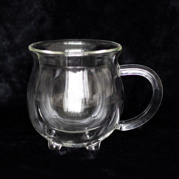 Clear Double Walled Glass Cauldron Mug - Image 3