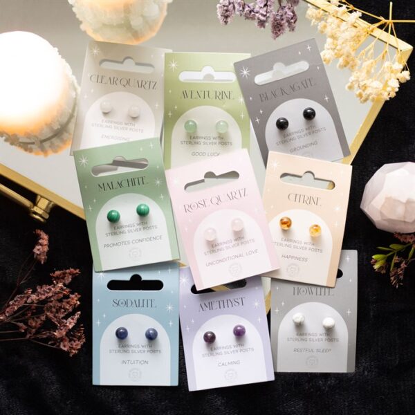 Aventurine Semi Precious Crystal Earrings - Image 5