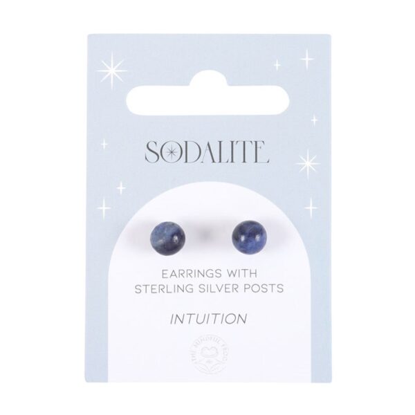Sodalite Semi Precious Crystal Earrings