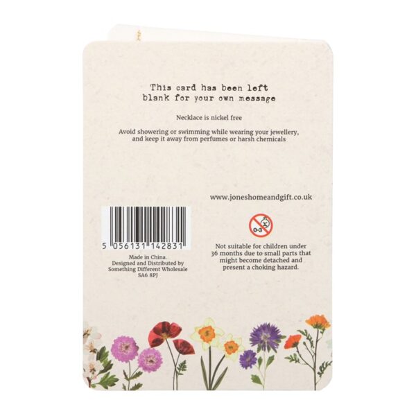 August Poppy Birth Flower Necklace Card - Image 2