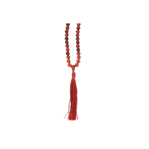 Grounding Rosewood & Red Jasper Mallah Necklace - Image 3